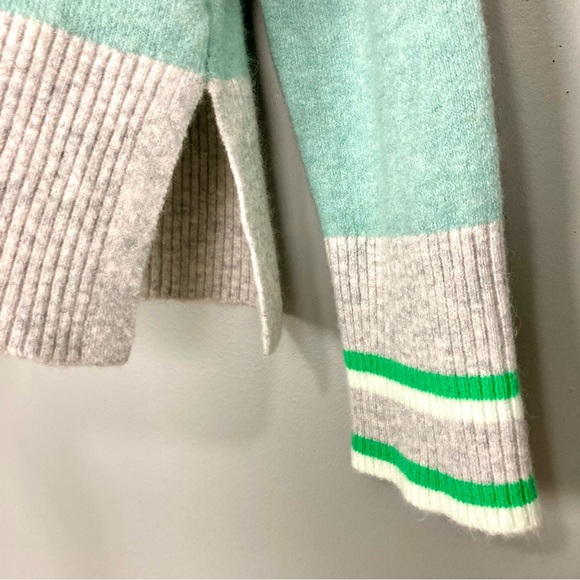 J. Crew Striped Turtleneck Sweater Women’s Size XS Supersoft Yarn Wool Alpaca - Picture 4 of 7